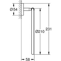 GROHE Bau Cosmopolitan Handdoekring chroom