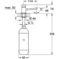 GROHE zeepdispenser voor bladinbouw Chroom