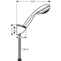 Hansgrohe Porter C badset 125 cm. met crometta vario 85 handdouche Chroom