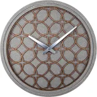 Nextime Concreto Love – Wandklok – 39.5 cm – Polyresin/Hout – Grijs