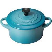 Le Creuset minibraadpan 10 cm Caraïbisch blauw
