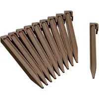 Nature Grondpennen voor borderranden taupe H26,7x1,9x1,8 cm set 10 stuks