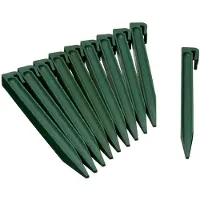 Nature Grondpennen voor borderranden groen H26,7x1,9x1,8 cm set 10 stuks