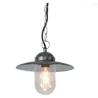 QAZQA Industriële hanglamp zink IP44 - Munich