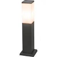 QAZQA Moderne buitenpaallamp donkergrijs met opal 45 cm IP44 - Malios