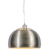 QAZQA Moderne ronde hanglamp staal - Globe
