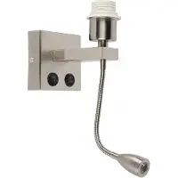 QAZQA Moderne wandlamp staal met flexarm - Brescia Combi
