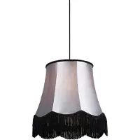 QAZQA Retro hanglamp zwart met grijs 45 cm - Granny