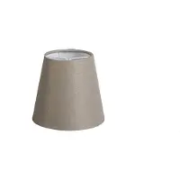 QAZQA Linnen klemkap taupe 12 cm rond