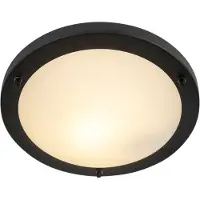 QAZQA Moderne plafonnière zwart IP44 - Yuma 31