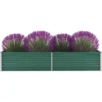 vidaXL Plantenbak verhoogd 240x80x45 cm gegalvaniseerd staal groen