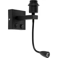 QAZQA Moderne wandlamp zwart met flexarm - Brescia Combi