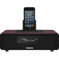 Sangean DDR-38, cabinet radio, BT, LT dock, DAB+, rood