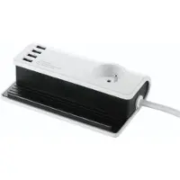 Profile 200840008 Doorvoestekker met 4 USB poorten max 4.8A