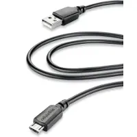 Cellularline Data kabel, micro-usb home 2m, zwart