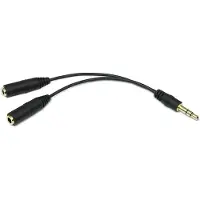 Muvit muziek splitter jack 3,5 mm - zwart - 1.5m