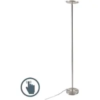 JUST LIGHT Design Leeslamp Hans Round Rvs Met Chroom