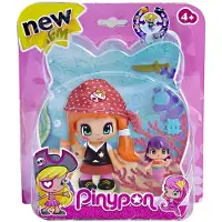 Pinypon speelfiguur : piraat met zeemeermin (oranje)