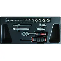 Hofftech Gevulde Gereedschapswagen-Tray Dopsleutelset 1/4" (19 Delig) online kopen