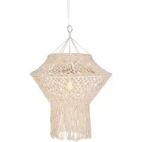QAZQA Landelijke hanglamp macramé 90 cm - Macra