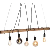 JUST LIGHT 5-lichts eetkamer hanglamp Damian