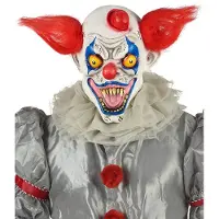 Vegaoo Rood wit en blauw horror clown masker voor volwassenen