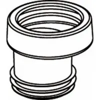 Wisa closetafvoerverbinder nr.8 excentrisch sprong 20mm Wit