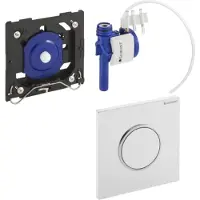 Geberit Sigma 10 urinoir bedieningsset pneumatisch Zwart-Chroom-Zwart