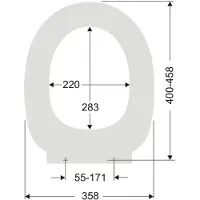 Pagette Exklusiv Highline closetzitting met softclosing en quickrelease Wit