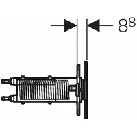 Geberit Sigma70 opbouw drukker voor inbouw reservoir 12 cm. Glas Wit-Aluminium