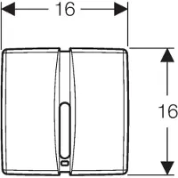 Geberit urinoir bedieningsplaat infrarood batterij Wit