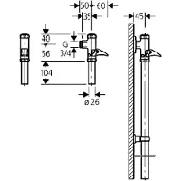 GROHE closetspoeler 3/4 inch