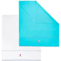Lief! ledikantlaken 100x150 cm blauw/wit (2 stuks)