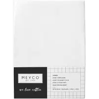 Meyco katoenen hoeslaken wieg 40x80/90 cm wit (set van 2) Wit