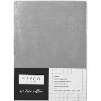 Meyco katoenen hoeslaken ledikant grijs 60x120 cm (set van 2) Grijs