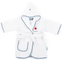 Lief! badjas 1-2 jaar wit/blauw