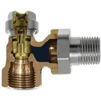 Heimeier instelbaar+afsluitbaar radiator koppeling 3/8haaks