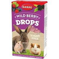 Sanal Wild Berry Drops Sugar Free - Knaagdiersnack - 45 g