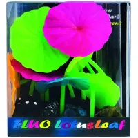 Superfish Fluo Lotus Leaf - Aquarium - Ornament - 11x10x7.5 cm Paars
