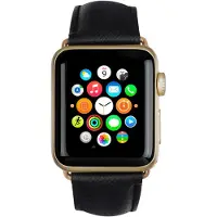dbramante1928 Madrid Apple Watch 38mm Leren Horlogeband Zwart