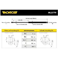 Monroe Gasdrukveer, kofferruimte ML5779 Monroe voor o.a. FIAT, SUZUKI