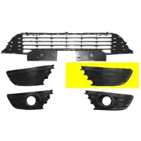 VAN WEZEL BUMPERGRILL ONDER LINKS zonder MISTLICHTGAT (niet picasso) voor o.a. CITROEN