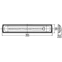 Hella Binnenl.LED 12V 4.8W 24 LED's,m/schak.