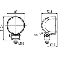 Hella Achteruitrijl M70 led 9-33V Gen III