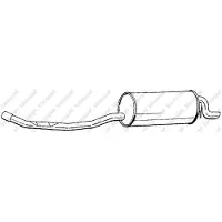 Bosal Einddemper 283-139 Bosal voor BMW 5 (E34) bouwjaar 1987.12-1995.12
