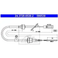 Ate Koppelingkabel voor o.a. FIAT