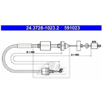 Ate Koppelingkabel voor o.a. NISSAN, RENAULT