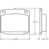 A.B.S. Remblokken set 36152 ABS voor o.a. NISSAN