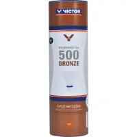 Victorio & Lucchino Badminton Shuttle Victor Nylon 500 Medium White (Koker van 6)