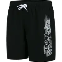 Speedo Boy's Junior Star Wars Swim Shorts in Black-White